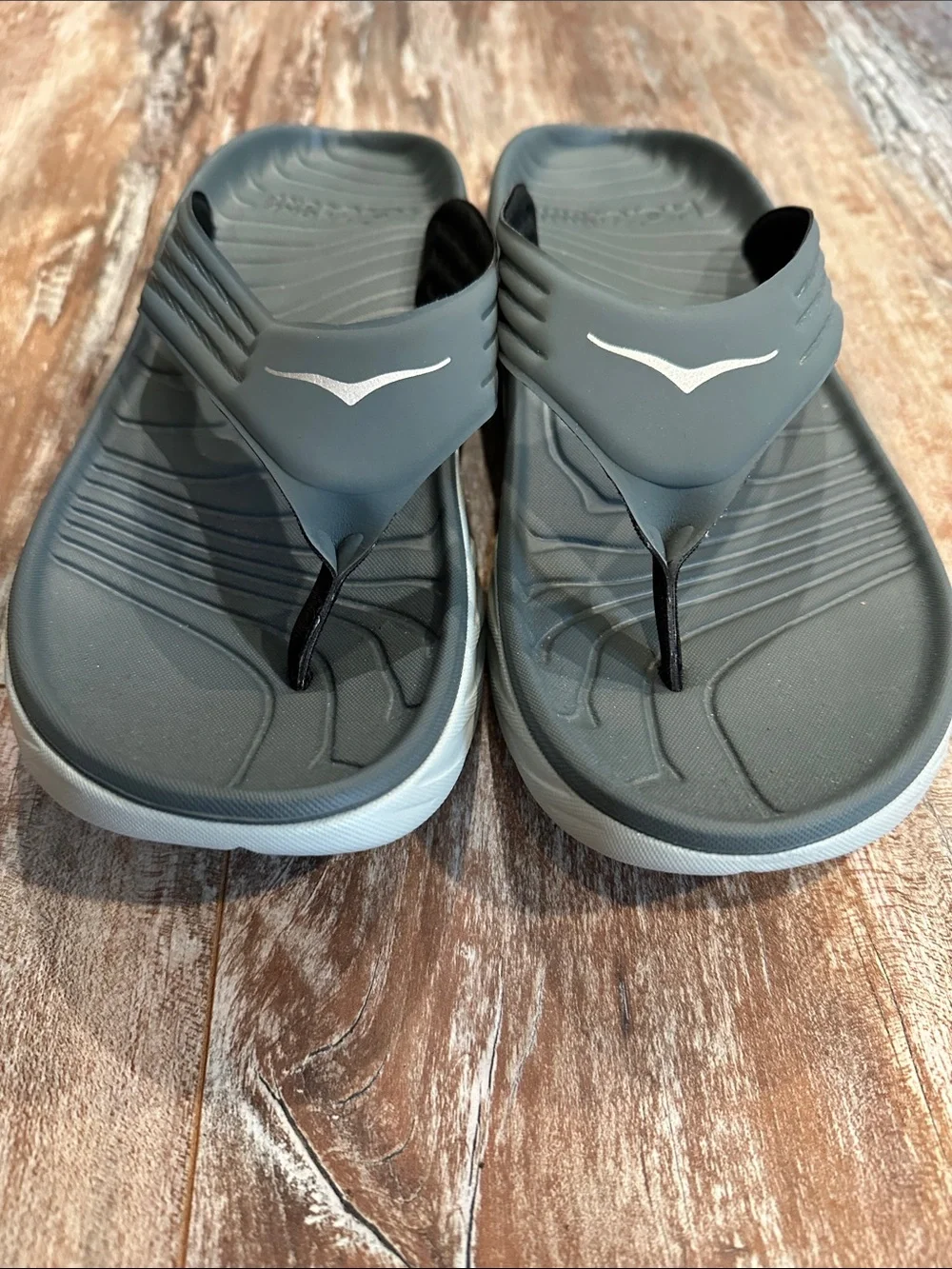 Hoka One One Unisex Slate Gray Flip-Flop Sandals